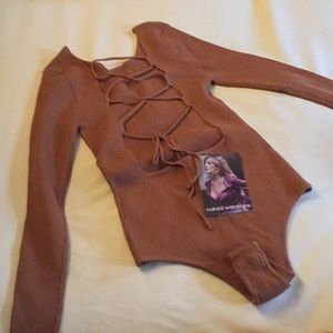 NW Open Back BodySuit Sweater.
